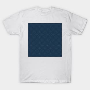 BLUE green geometric pattern T-Shirt